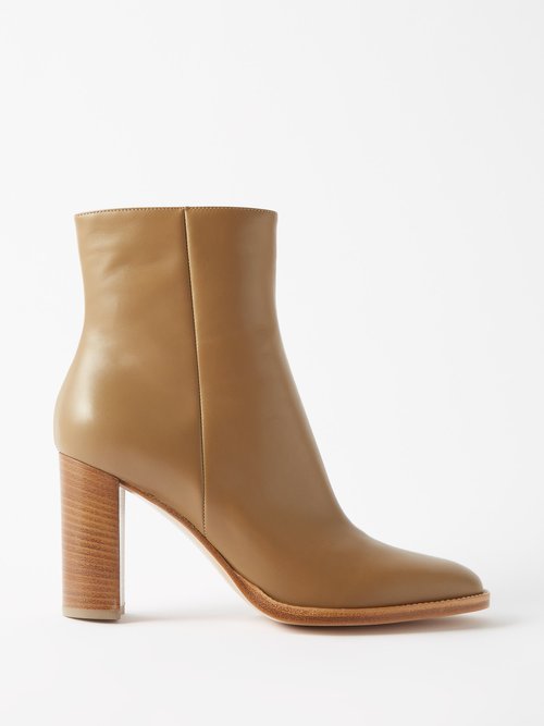 Gianvito Rossi River 85 Leather Ankle Boots