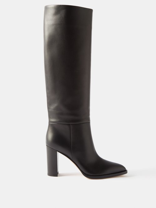 Gianvito Rossi Kerolyn 85 Leather Knee-high Boots
