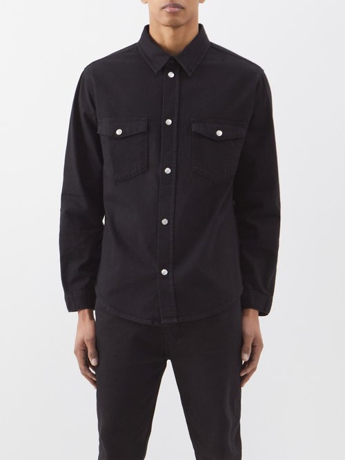 Frame Denim Shirt In Black | ModeSens