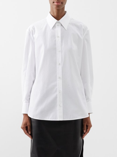 Alexander Mcqueen - Cotton-poplin Shirt - Womens - White