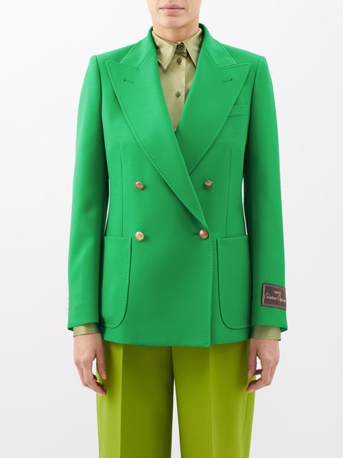 GUCCI Jackets Women, Green drill jacket Green