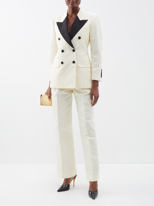 Gucci GG-jacquard Cotton-blend Trousers