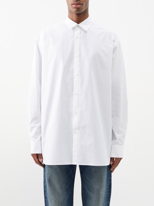 Nili Lotan - Rock Cotton-poplin Oversized Shirt - Mens - White