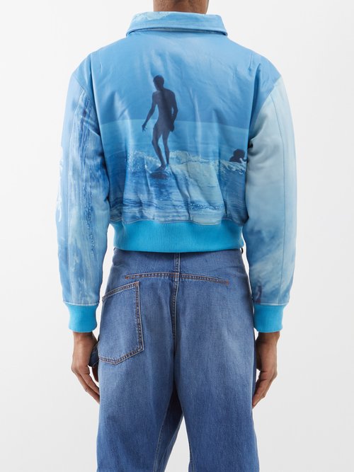 ERL graphic-print Bomber Jacket - Blue