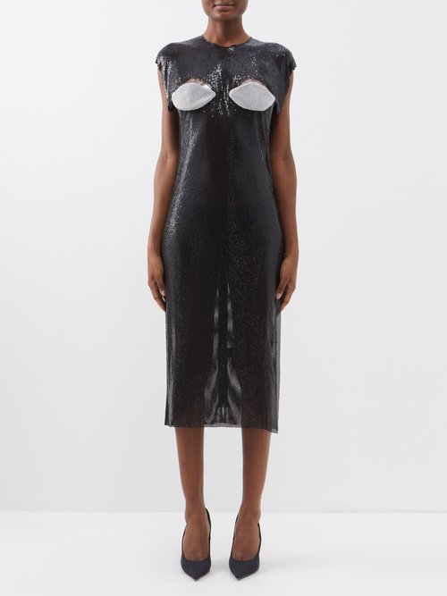 Christopher Kane - The Goodbye Chainmail Dress - Womens - Black