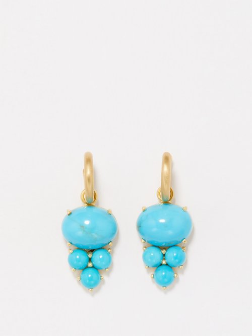 Irene Neuwirth Turquoise & 18kt Gold Earrings
