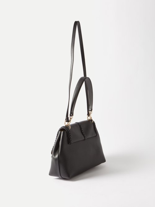 Chloé Penelope Medium Grained-leather Shoulder Bag In Black