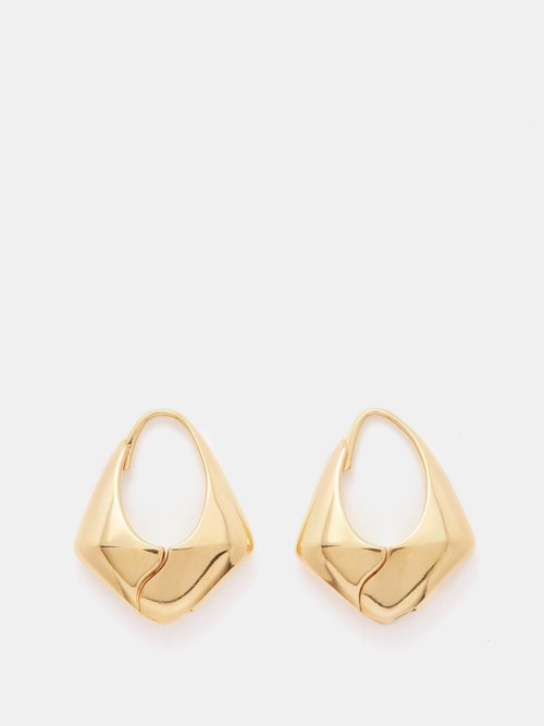 Sophie Buhai Large 18kt Gold-vermeil Pyramid Hoop Earrings | ModeSens