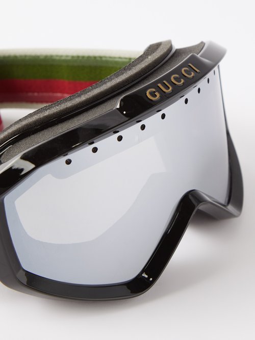 Gucci Mirrored Mask Injection Ski Goggles In Black