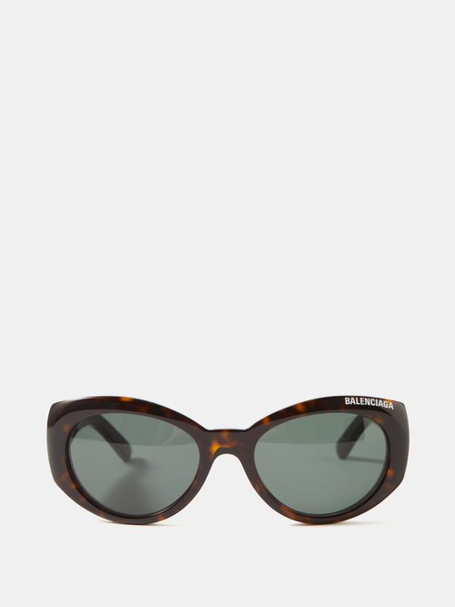 Balenciaga Round Tortoiseshell-acetate Sunglasses In Green Brown | ModeSens