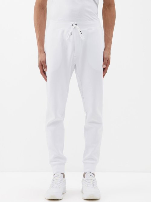 polo ralph lauren - cotton-blend jersey track pants mens white