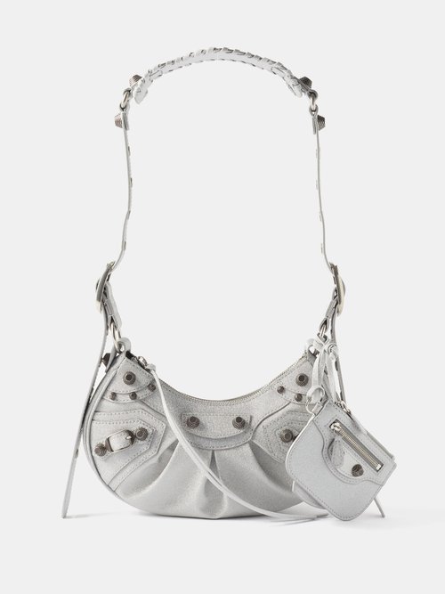 Balenciaga Le Cagole Xs Metallic-canvas Shoulder Bag