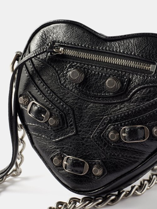 Shop Balenciaga Le Cagole Mini Leather Cross-body Bag In Black
