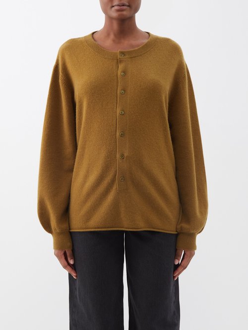 Extreme Cashmere - No.280 Stretch-cashmere Sweater - Womens - Khaki Brown