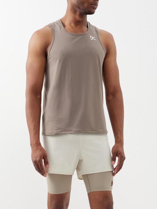 district vision - technical-jersey running singlet top mens brown