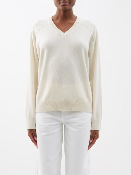 Armarium - Gregory V-neck Recycled-cashmere Sweater - Womens - Cream