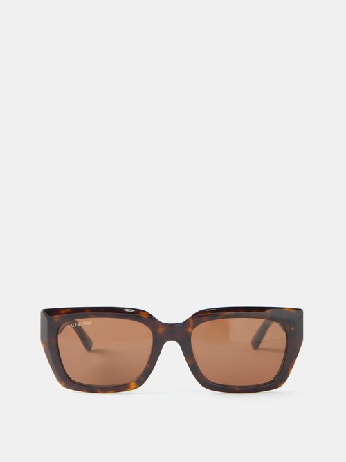 balenciaga eyewear - rive gauche d-frame acetate sunglasses mens tortoiseshell