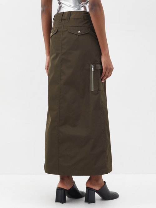 Vaquera chunky-zip pleated skirt | Smart Closet