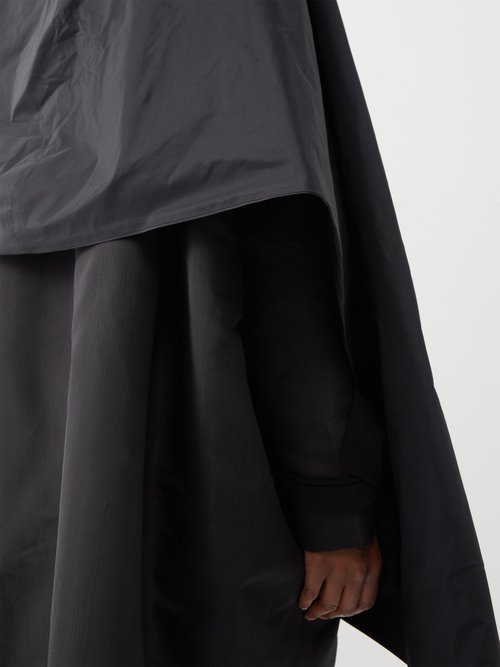 Dolce & Gabbana Oversized Shawl-collar Faille-moiré Coat In Black