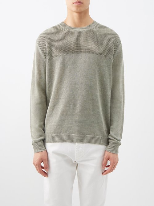Iris von Arnim Felix Panelled Linen Sweater