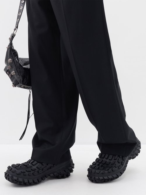 Shop Balenciaga Bouncer Exaggerated-sole Rubber Clogs In Black