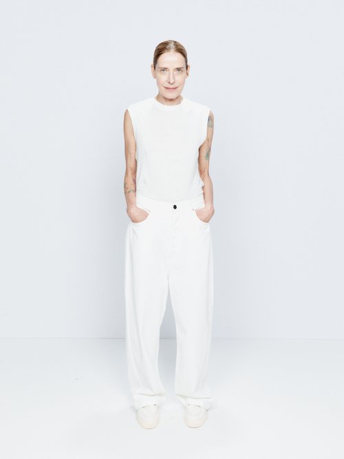 Raey - Drop Organic-cotton Low-rise Baggy Jeans - Womens - White