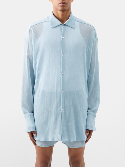 Ludovic De Saint Sernin Blue Go To Shirt In Light Blue | ModeSens