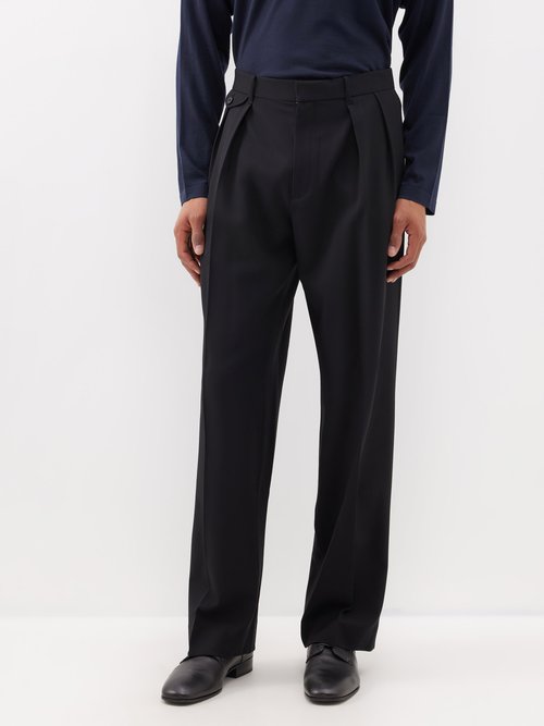 The Row Marcello Pleated Wool Trousers