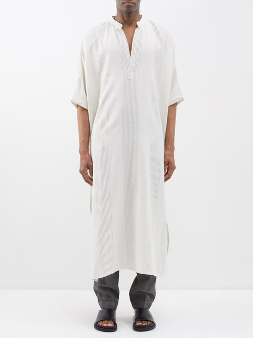 Marrakshi Life Striped-cotton Long Tunic Shirt