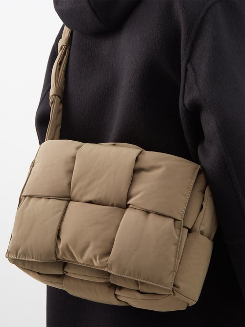 Bottega Veneta - Puffy Pillow Cassette Padded-shell Cross-body Bag - Mens - Taupe