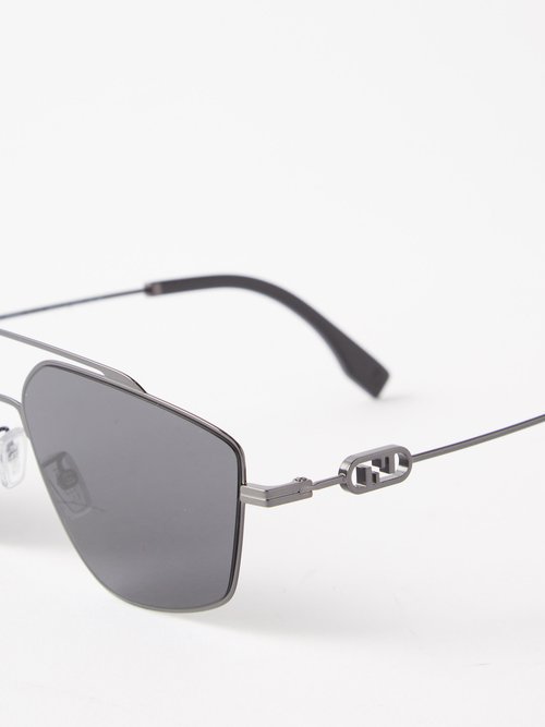O'Lock Aviator-Style Gold-Tone Sunglasses