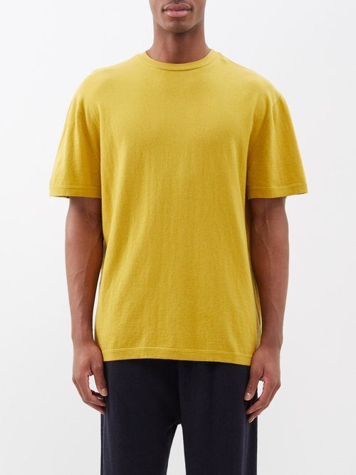 Extreme Cashmere - No. 269 Rik Cotton-blend T-shirt - Mens - Yellow