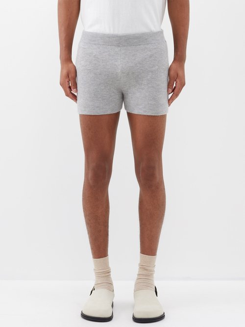 Extreme Cashmere - Cotton-blend Jersey Shorts - Mens - Grey