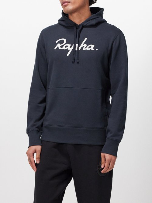 Rapha - Embroidered-logo Cotton-jersey Hoodie - Mens - Black