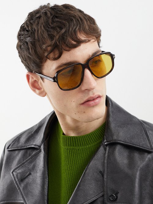 Ryder square-frame acetate sunglasses