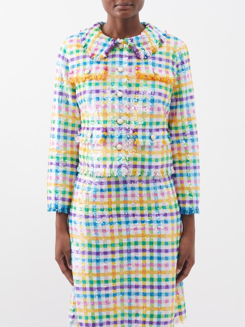 Ashish Check Sequinned-cotton Jacket