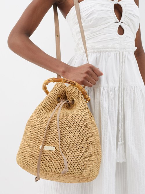 Savannah Woven Raffia Crossbody Bag