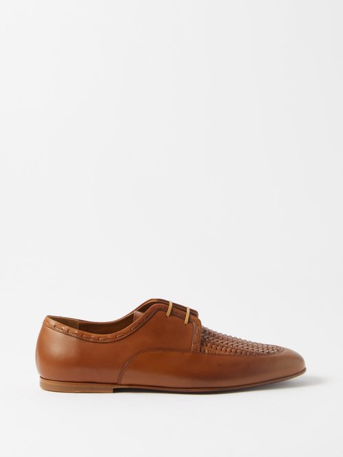 Armando Cabral Cuoio Leather Derby Shoes In Brown