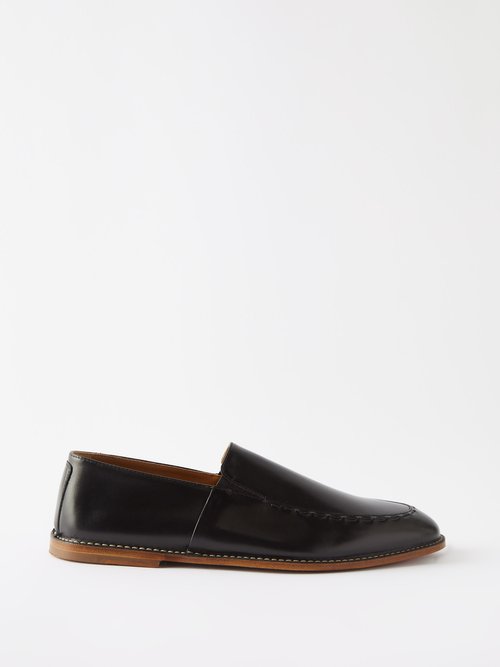 Armando Cabral Balanta Slip-on Leather Loafers In Black