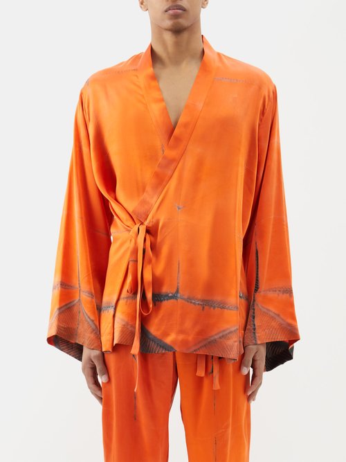 Delos Tao Shibori-dyed Silk Jacket