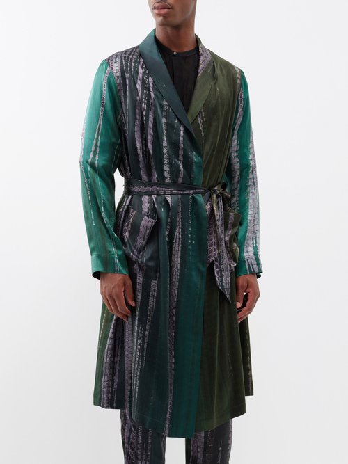 Delos Rhodes Silk-habotai Robe Jacket