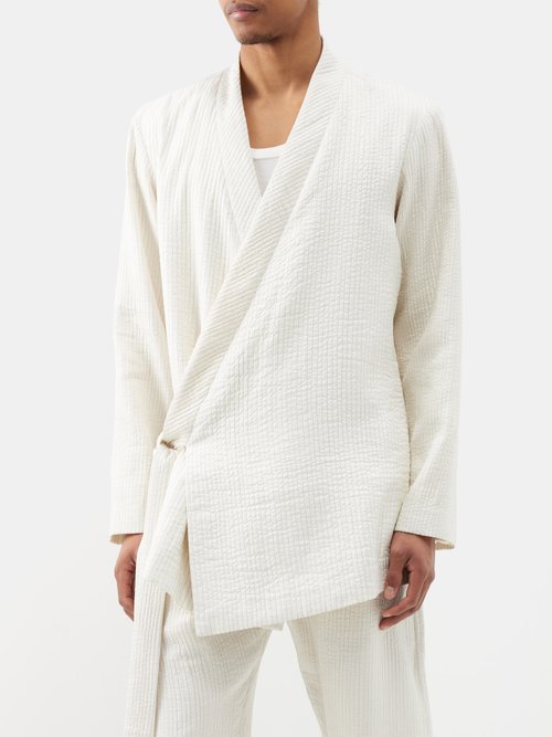 Delos Shiro Embroidered Silk Wrap Jacket