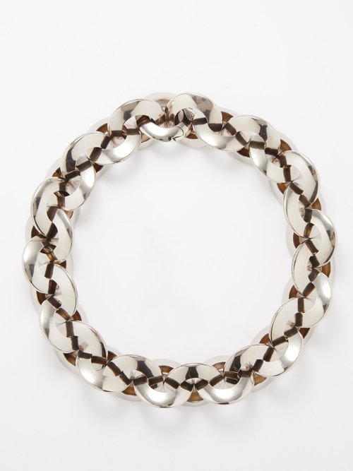 Alexander McQueen Eyelet-chain Metal Choker Necklace
