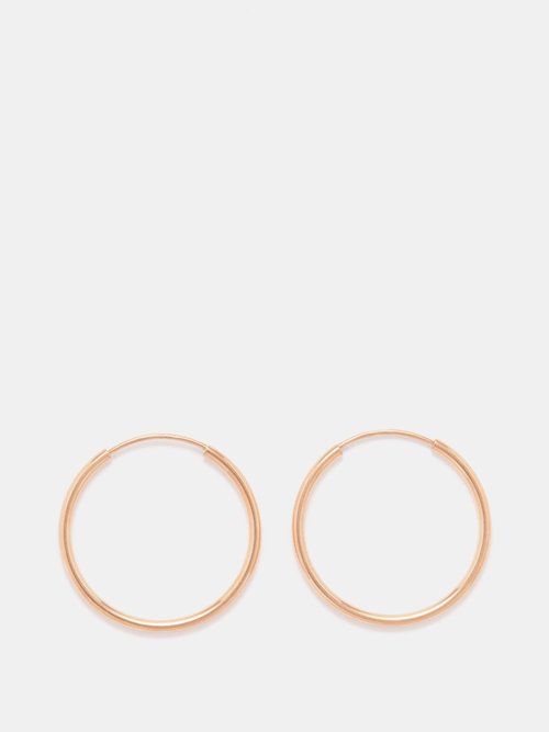 Jacquie Aiche - Tube 14kt Rose-gold Hoop Earrings - Womens - Rose Gold
