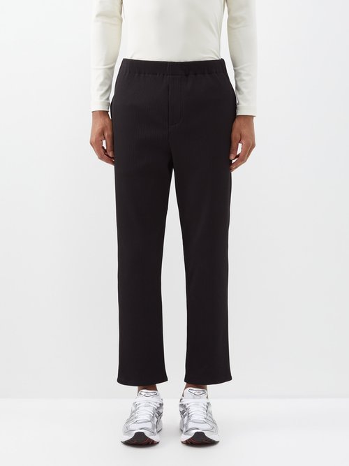 Jacques - Mindful Movement Ribbed Technical Trousers - Mens - Black
