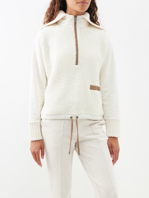 Bogner Wanda Half-zip Wool-blend Fleece Sweatshirt