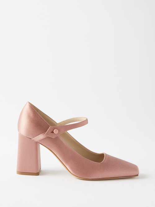 le monde béryl - satin mary jane pumps womens dusty pink