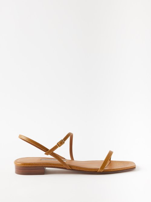 Emme Parsons Hope Lizard-effect Leather Sandals