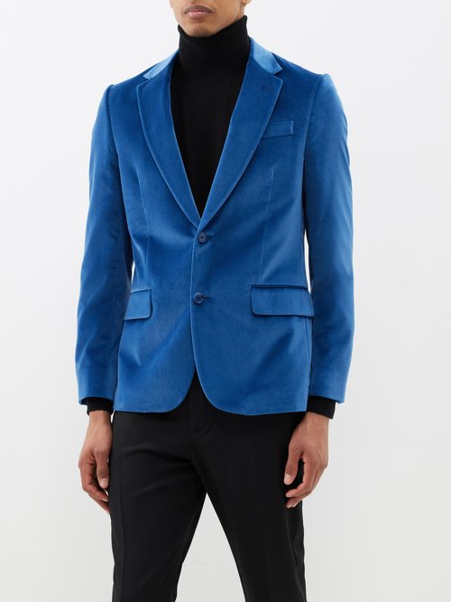 Paul Smith The Soho Cotton-velvet Suit Jacket In Blue