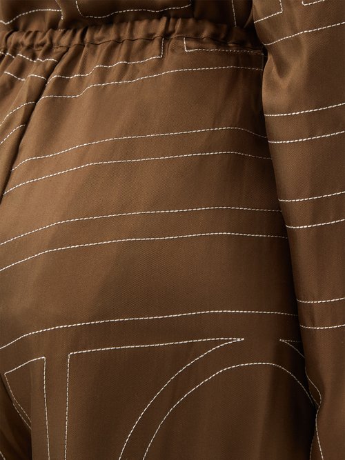 Totême - Silk Monogram Pajama Pants - Santa Eulalia